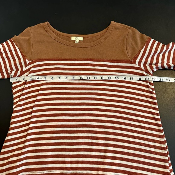 Kori American Brown striped long sleeved sweater shirt size‎ small - Picture 9 of 9